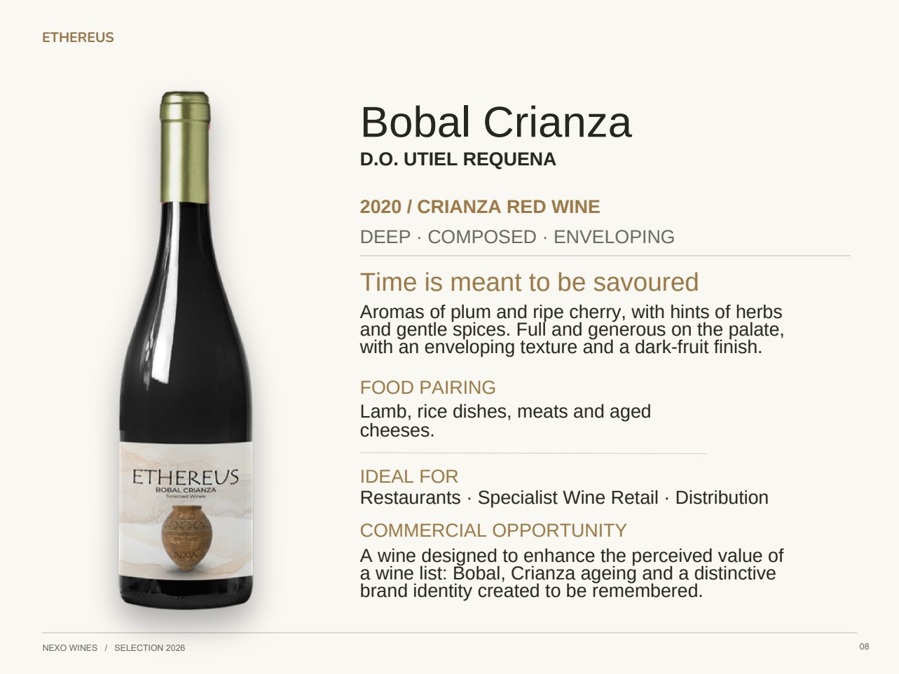 Slide 8 del catálogo Nexo Wines 2026