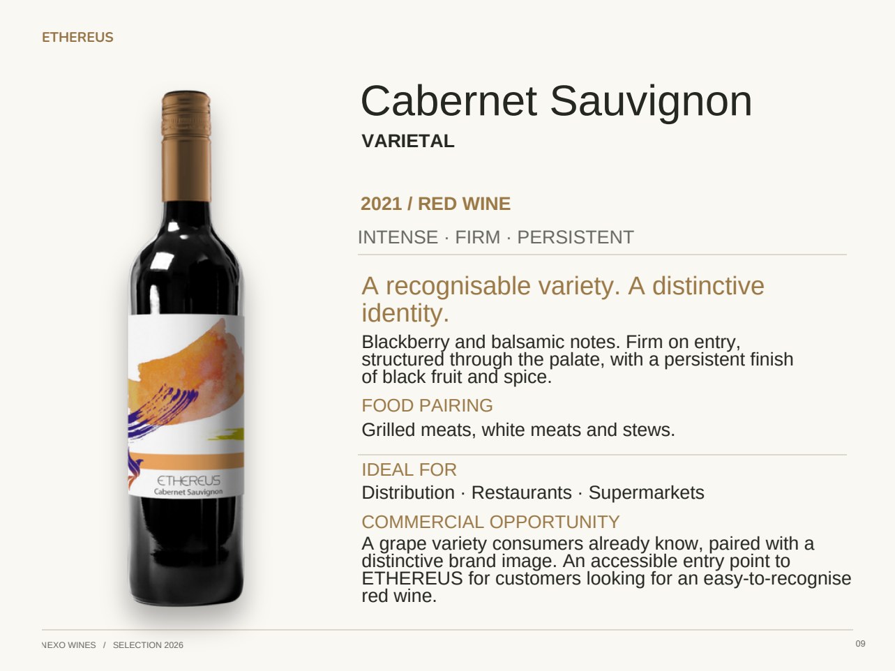 Slide 9 del catálogo Nexo Wines 2026