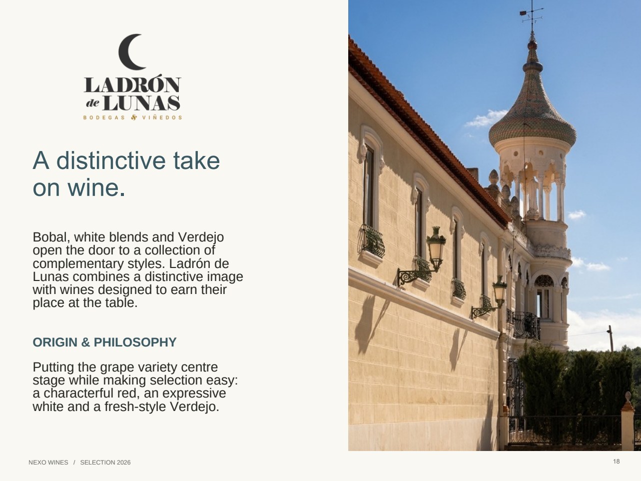 Slide 18 del catálogo Nexo Wines 2026